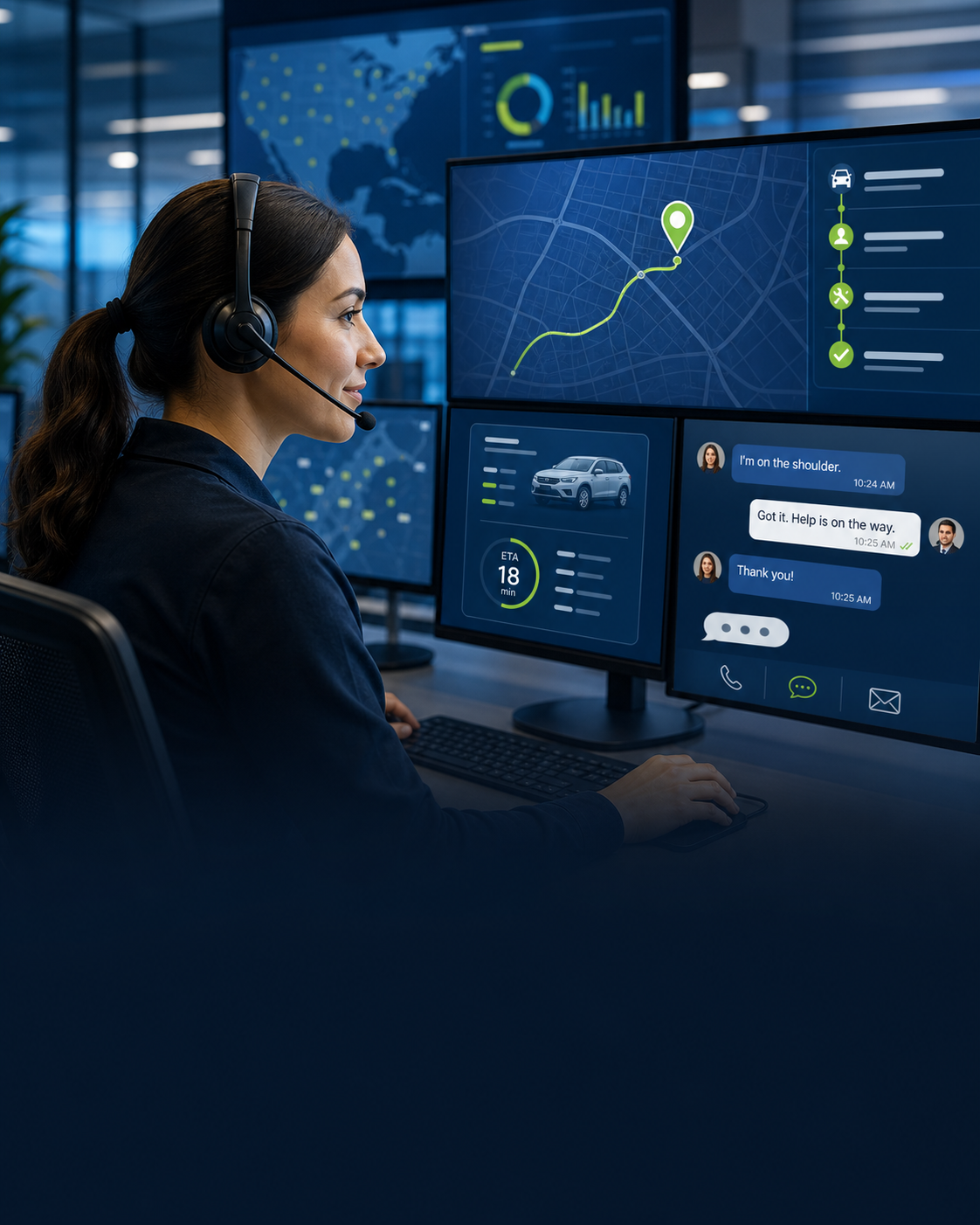 Roadside assistance technology keeping members informed