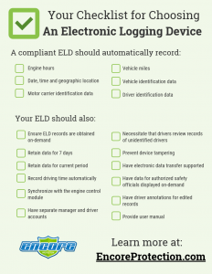 Your Checklist for Choosing an Electronic Logging Device