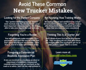 Avoid These Common New Trucker Mistakes infographic